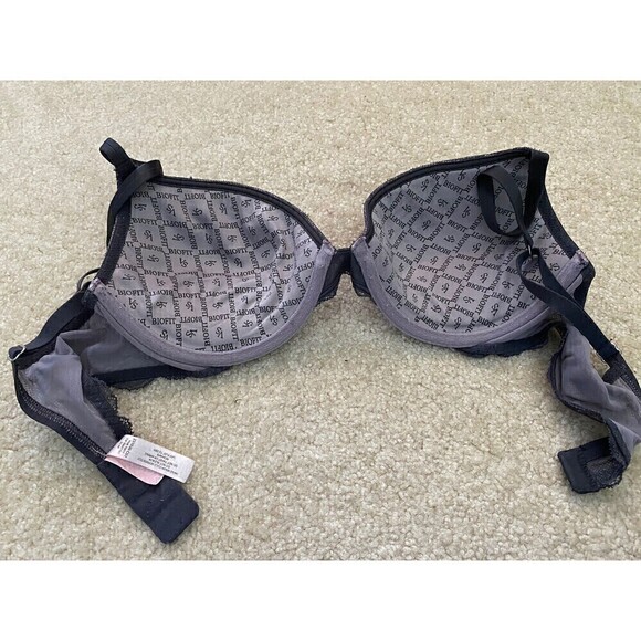 Victorias Secret Gray 34C Bra Unlined Full Coverage Lace Underwire Padded Sexy - Picture 7 of 11